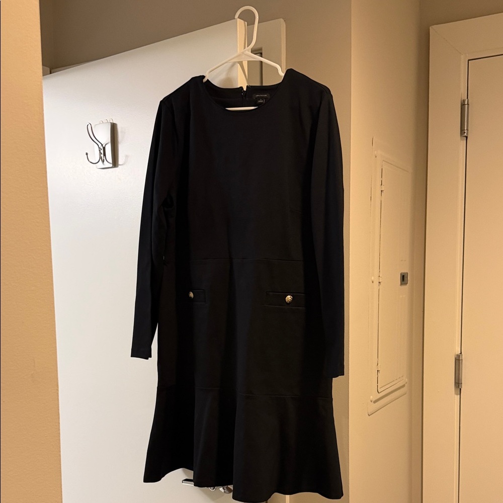 Ann Taylor Black Long Sleeve Dress